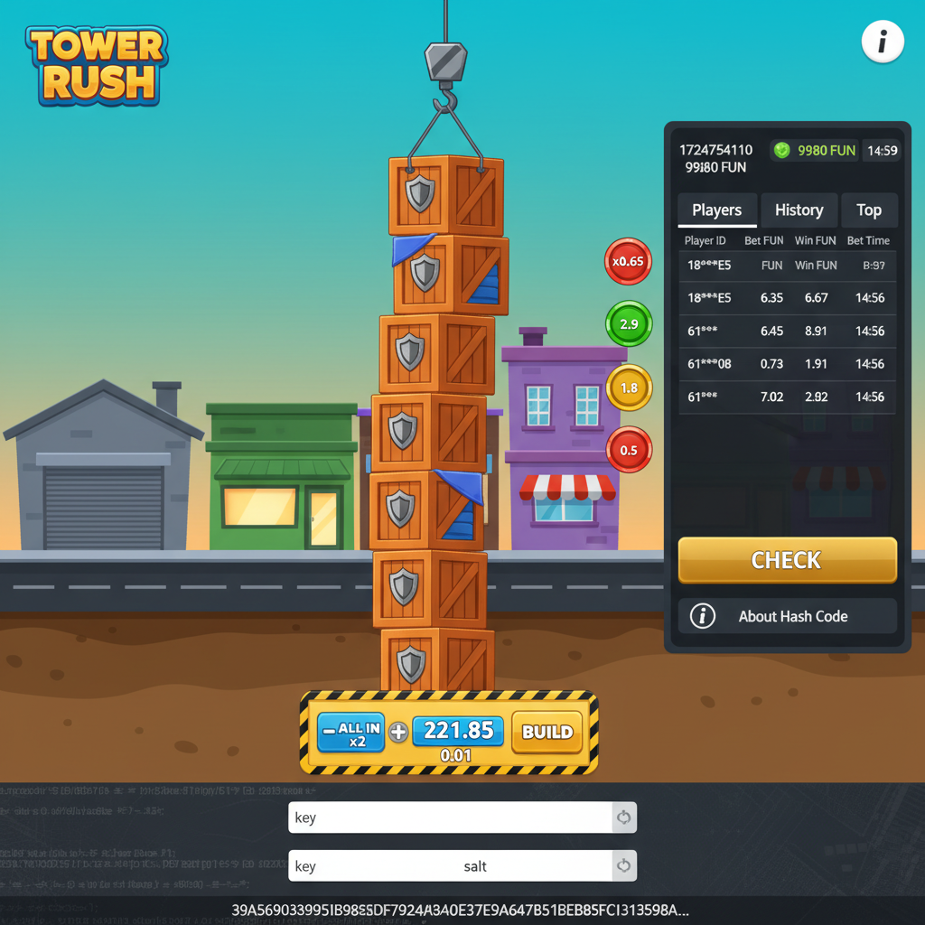Tower Rush Spielautomat Screenshot
